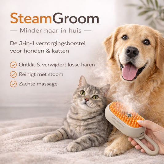 SteamGroom - Verwijder Katten- en Hondenhaar