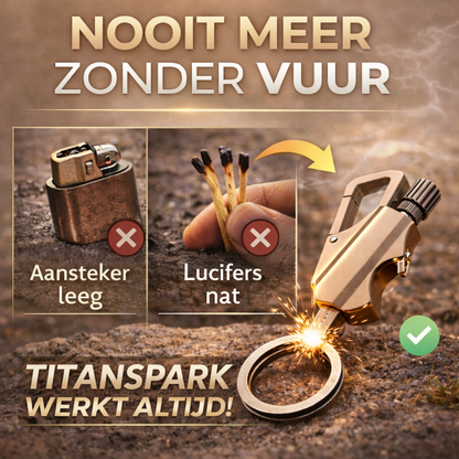 TitanSpark™ – Permanente Lucifer sleutelhanger | Altijd Vuur