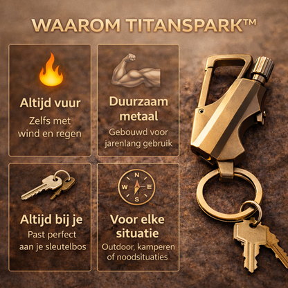 TitanSpark™ – Permanente Lucifer sleutelhanger | Altijd Vuur